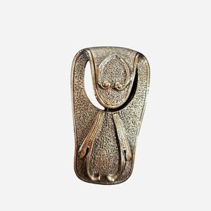 70s cottagecore whimsigoth silver tone brooch scarf pin